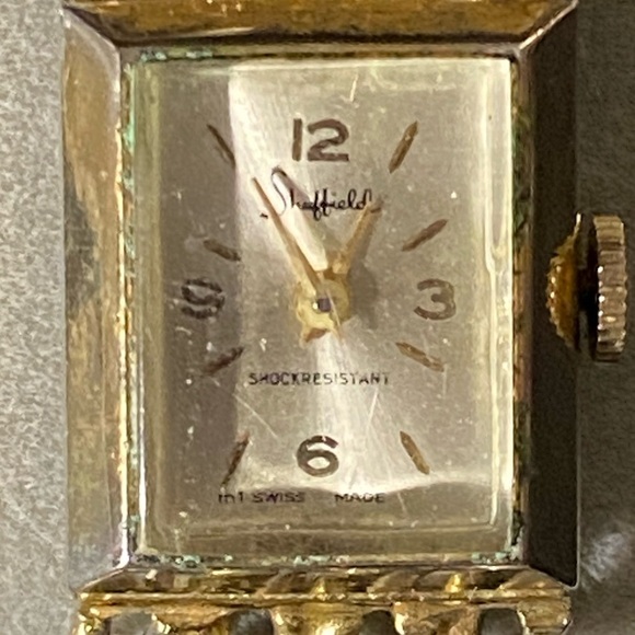Vintage Sheffield women's watch gold with chain strap - Picture 3 of 6